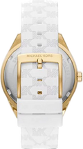 Michael Kors Jessa Quartz Gold Dial White Silicone Strap Watch For Women - MK7267