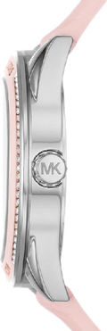 Michael Kors Jessa Quartz Silver Dial Pink Silicone Strap Watch For Women - MK7268