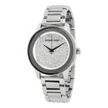 Michael Kors Kinley Diamond Pave Silver Dial Silver Steel Strap Watch for Women - MK5996
