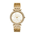 Michael Kors Darci White Dial Gold Steel Strap Watch for Women - MK3727