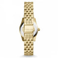 Michael Kors Lexington Quartz Blue Dial Gold Steel Strap Watch For Women - MK3271