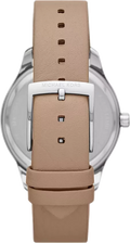 Michael Kors Layton Mother of Pearl White Dial Brown Leather Strap Watch For Women - MK2910