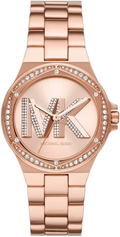 Michael Kors Lennox Three Hand Rose Gold Dial Rose Gold Steel Strap Watch For Women - MK1063
