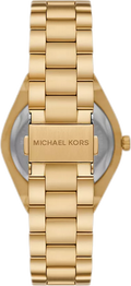 Michael Kors Lennox Three Hand Silver Dial Gold Steel Strap Watch For Women - MK7391