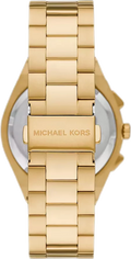 Michael Kors Lennox Chronograph White Dial Gold Steel Strap Watch For Men - MK9120