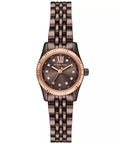 Michael Kors Lexington Three-Hand Brown Dial Brown Steel Strap Watch for Women - MK4844