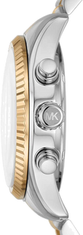 Michael Kors Lexington Chronograph Blue Dial Two Tone Steel Strap Watch For Women - MK7218