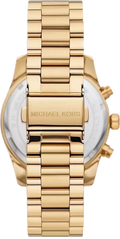 Michael Kors Lexington Mother of Pearl White Dial Gold Steel Strap Watch For Women - MK7241