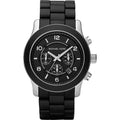 Michael Kors Runway Black Dial Black Rubber Strap Watch for Men - MK8107