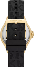 Michael Kors Mini Lennox Quartz Black Dial Black Silicone Strap Watch For Women - MK7281