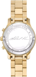 Michael Kors Runway Chronograph Gold Dial Gold Steel Strap Watch For Women - MK7326