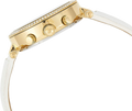Michael Kors Parker White Dial with Diamonds White Leather Strap Watch for Women - MK2290