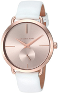 Michael Kors Portia Rose Gold Dial White Leather Strap Watch For Women - MK2660