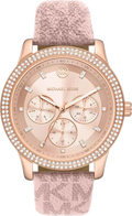 Michael Kors Tibby Multifunction Rose Gold Dial Pink Leather Strap Watch For Women - MK2955