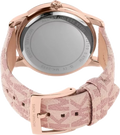 Michael Kors Tibby Multifunction Rose Gold Dial Pink Leather Strap Watch For Women - MK2955