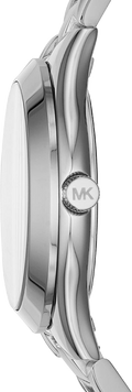 Michael Kors Mini Slim Runway Silver Dial Silver Steel Strap Watch for Women - MK3548