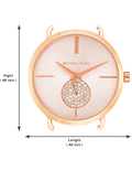 Michael Kors Portia Rose Gold Dial Rose Gold Steel Strap Watch for Women - MK3640