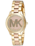 Michael Kors Mini Slim Runway Rose Gold Dial Two Tone Steel Strap Watch for Women - MK3650