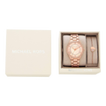 Michael Kors Lauryn Mother of Pearl Dial Rose Gold Dial Rose Gold Steel Strap Watch For Women - MK4491