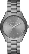 Michael Kors Slim Runway Quartz Grey Dial Grey Steel Strap Watch For Women - MK4506