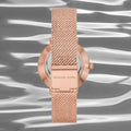 Michael Kors Pyper Quartz Mother of Pearl White Dial Rose Gold Mesh Strap Watch For Women - MK4588