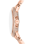 Michael Kors Camille Analog Silver Dial Rose Gold Steel Strap Watch for Women - MK4810