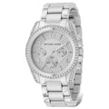 Michael Kors Brinkley Silver Dial with Diamonds Silver Steel Strap Watch for Women - MK5083