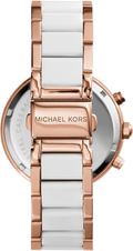 Michael Kors Parker White Dial Two Tone Steel Strap Watch for Women - MK5774