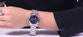 Michael Kors Hunger Stop 100 Series Navy Blue Dial Silver Steel Strap Watch for Women - MK5814
