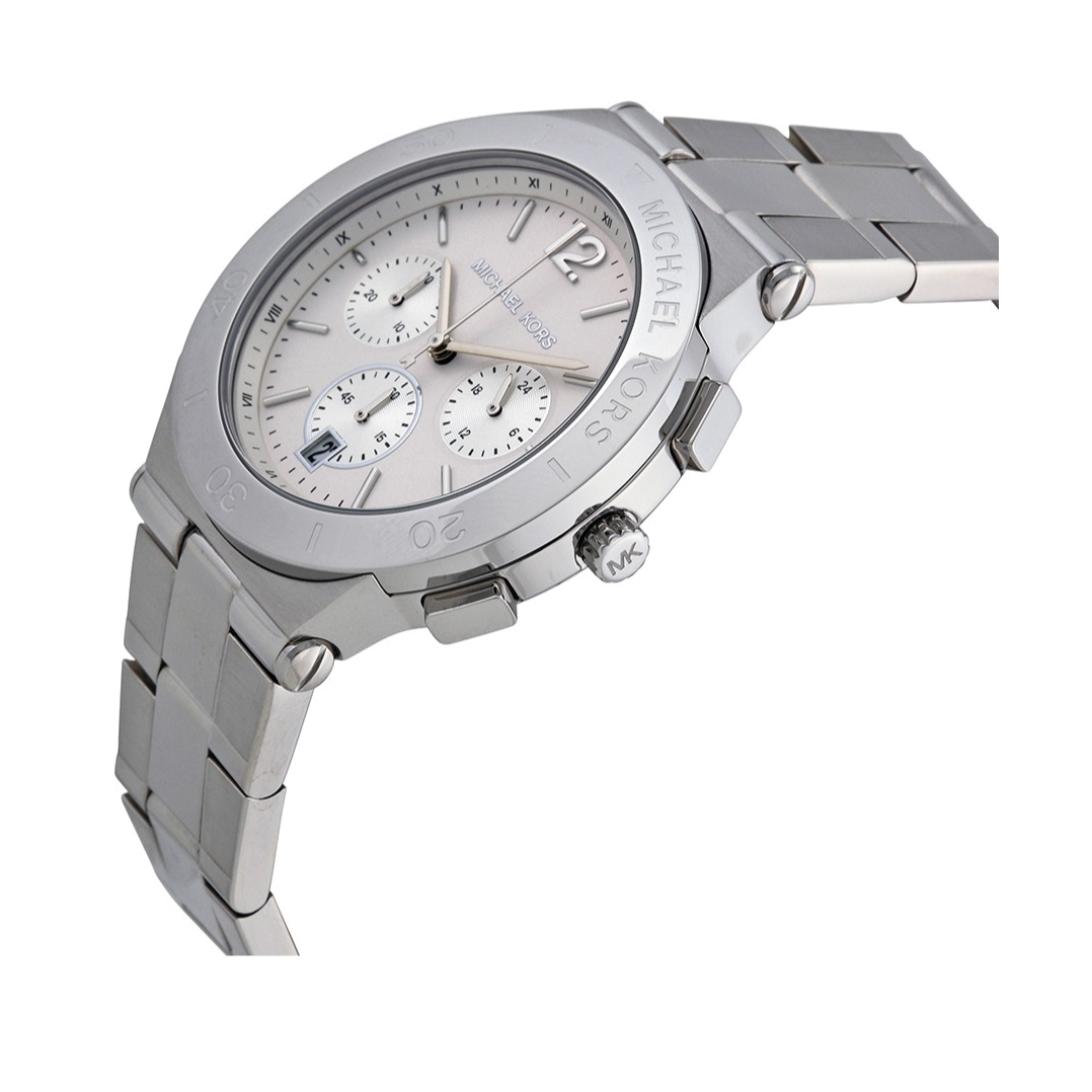 Michael Kors Wyatt White Dial Silver Steel Strap Watch For Women - MK5932