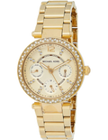 Michael Kors Parker White Dial Gold Steel Strap Watch for Women - MK6056