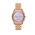 Michael Kors Lexington Purple Dial Rose Gold Steel Strap Watch For Women - MK6207