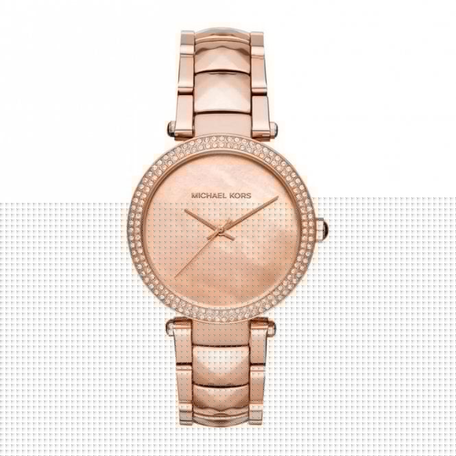 Michael Kors Parker Rose Gold Dial with Diamonds Rose Gold Steel Strap Watch for Women - MK6426