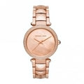 Michael Kors Parker Rose Gold Dial with Diamonds Rose Gold Steel Strap Watch for Women - MK6426