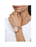 Michael Kors Briar Quartz Rose Gold Dial Rose Gold Steel Strap Watch For Women - MK6465