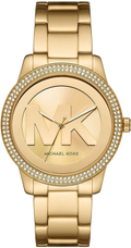 Michael Kors Tibby Three Hand Gold Dial Gold Steel Strap Watch For Women - MK6879