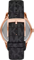 Michael Kors Tibby Multifunction Black Dial Black Leather Strap Watch For Women - MK6968