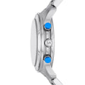 Michael Kors Runway Stop Hunger Blue Dial Silver Steel Strap Watch for Women - MK7427