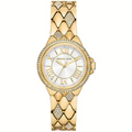 Michael Kors Camile Analog White Dial Gold Steel Strap Watch for Women - MK4801
