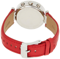 Michael Kors Parker Silver Dial Red Leather Strap Watch for Women - MK2278
