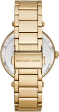 Michael Kors Parker Analog Crystals Gold Dial Gold Steel Strap Watch For Women - MK7283