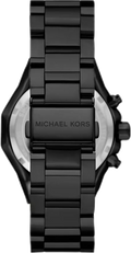 Michael Kors Raquel Three Hand Silver Dial Black Steel Strap Watch For Women - MK4692