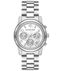 Michael Kors Runway Chronograph Silver Dial Silver Steel Strap Watch For Women - MK7325