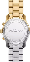 Michael Kors Runway Chronograph Gold Dial Two Tone Steel Strap Watch For Women - MK7329