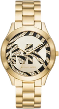 Michael Kors Runway Gold Dial Gold Steel Strap Watch For Women - MK4561