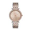 Michael Kors Darci Rose Gold Dial Two Tone Steel Strap Watch for Women - MK3726