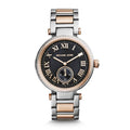Michael Kors Skylar Black Dial Two Tone Steel Strap Watch for Women - MK5957