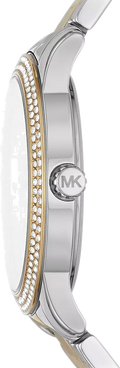 Michael Kors Tibby Multifunction White Dial Two Tone Steel Strap Watch For Women - MK6825