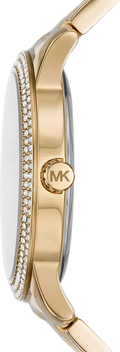 Michael Kors Tibby Chronograph Gold Dial Gold Steel Strap Watch For Women - MK6927