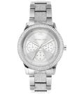 Michael Kors Tibby Chronograph Silver Dial Silver Steel Strap Watch For Women - MK7294